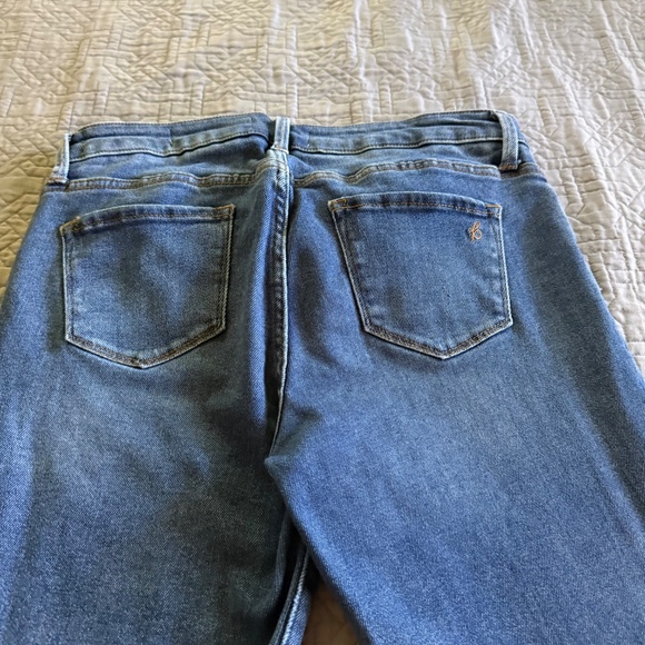 Blanqi Denim Maternity Belly Support Straight Leg Jeans Size 10 Medium Wash - Picture 12 of 16
